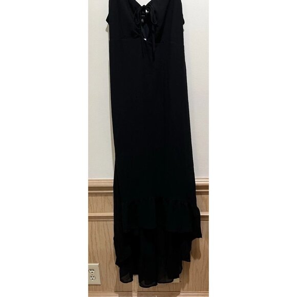 NWT ~ Wild Fable Spaghetti Strap High low Long Black Dress ~ Size Med - Picture 6 of 11